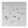 Schelpen lichtsnoer - goud/wit - 220 cm