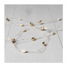 Schelpen lichtsnoer - goud/wit - 220 cm