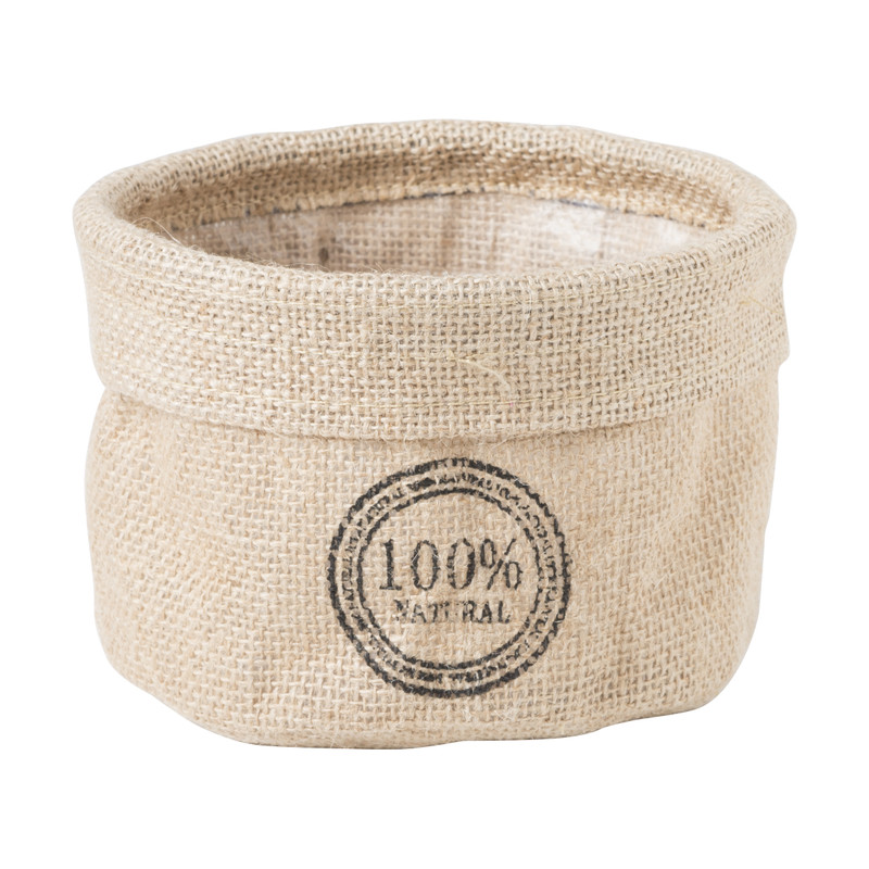 Mandje jute klein - 14x14x10 cm