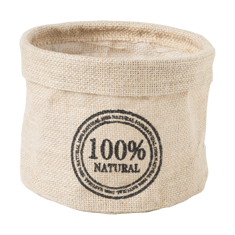 Mandje jute groot - 18x18x14 cm