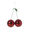 Disco kersen ornament - rood - 25x20x10 cm