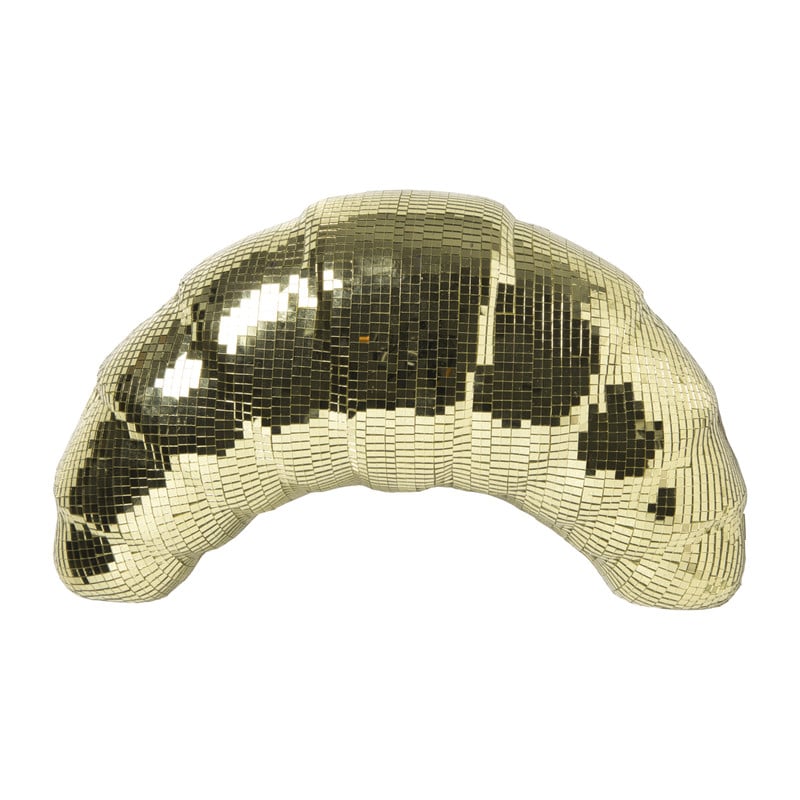Disco croissant XL voor wand - goudkleurig - 21x41x10 cm