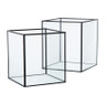Deco box klein - zwart - 18x16x16 cm