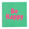 Siertegel be happy - multikleur - 10x10x0.5 cm
