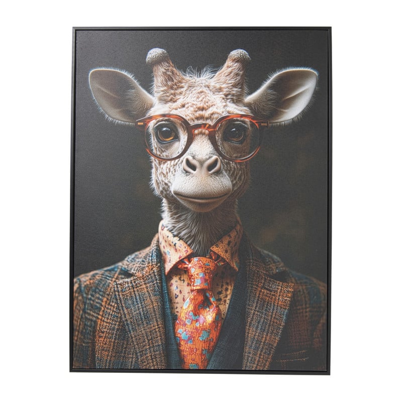Poster met lijst giraffe - 45x60 cm 