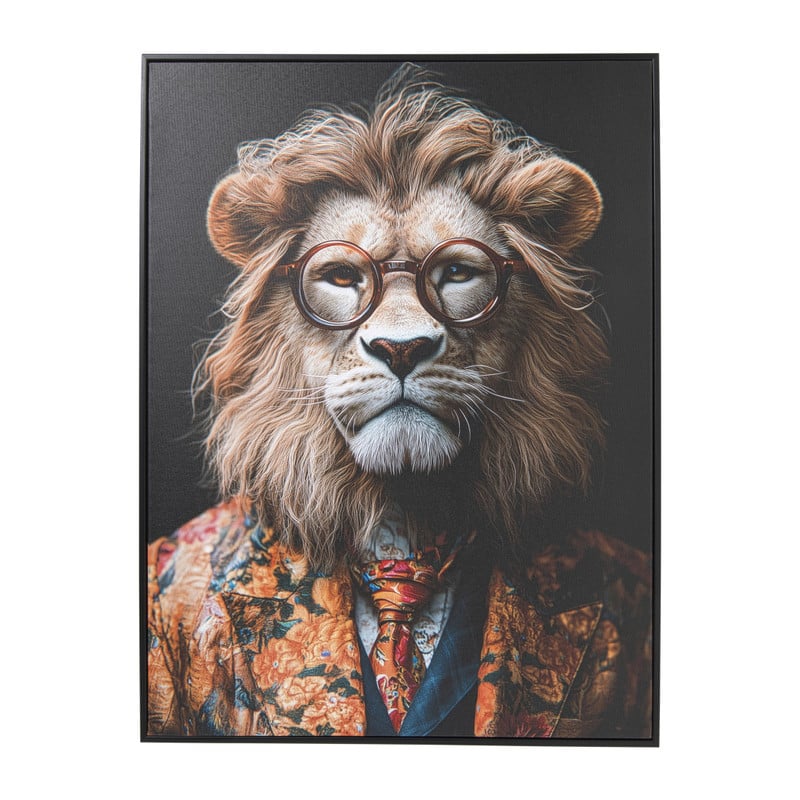 Poster met lijst leeuw - 45x60 cm 