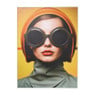 Poster met lijst vrouw - multikleur - 45x60 cm 