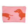 Etui teckel - roze/rood- 14x20 cm