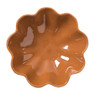 Decoratie schaal op voet bloem - bruin - ø20x11.5 cm