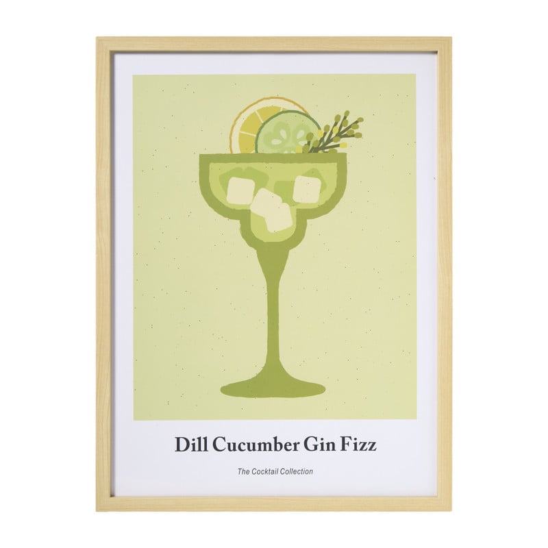 Poster gin - multikleur - 30x40 cm 
