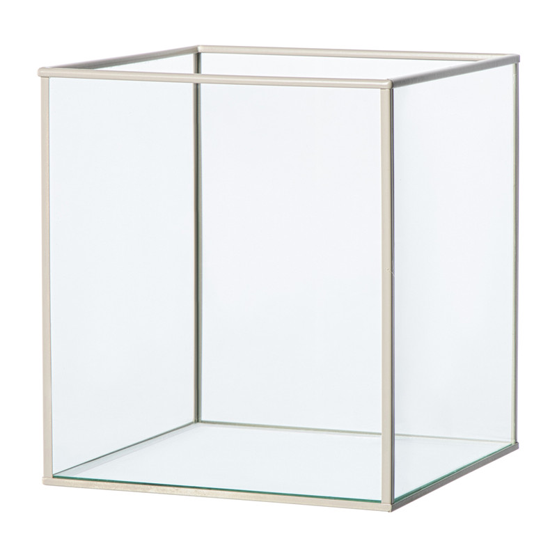 Deco box groot - beige - 20x16x16 cm