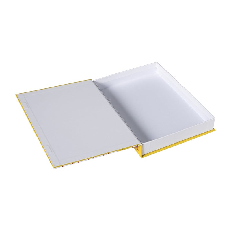 Opbergboek colors - geel - 3.8x18x25 cm