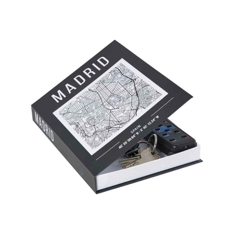 Opbergboek cities Madrid - grijs - 2.7x16.5x22 cm