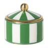 Opbergdoosje circus klein - groen/wit - ø4.8x3.5 cm