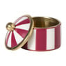 Opbergdoosje circus klein - rood/wit - ø4.8x3.5 cm  