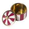 Opbergdoosje circus klein - rood/wit - ø4.8x3.5 cm  