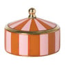 Opbergdoosje circus middel - oranje/roze  - ø7x4 cm 