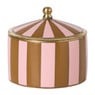 Opbergdoosje circus groot - roze/bruin - ø8x7 cm