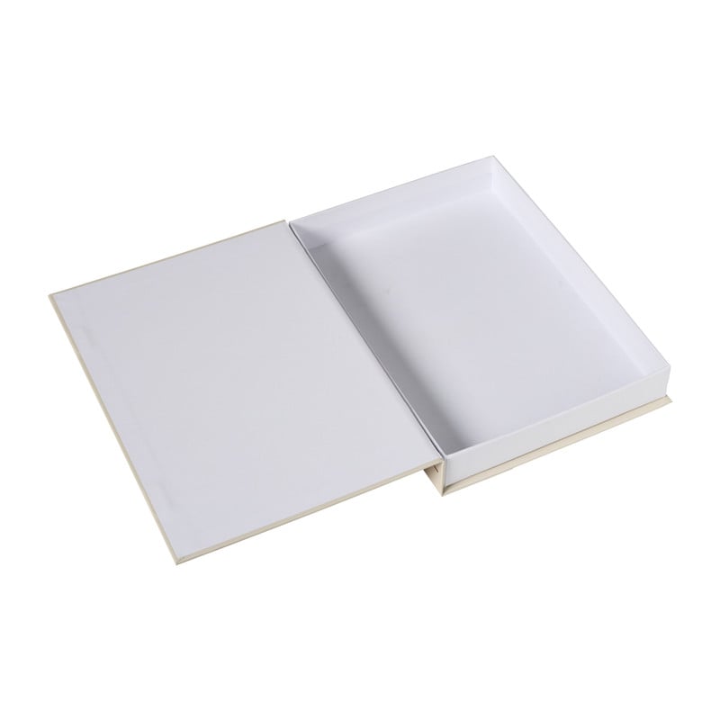 Opbergboek - beige - 3.8x18x25 cm