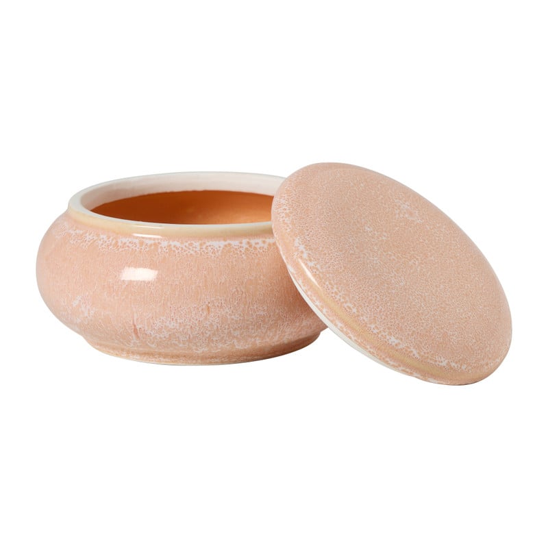 Opbergpotje keramiek - multikleur - ø12x8 cm - diverse varianten