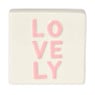Tegel lovely - wit/roze - 10x10x5 cm