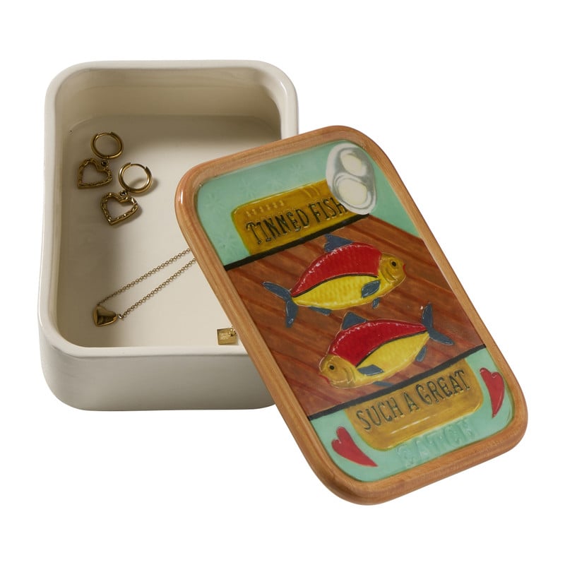 Potje tinned fish - multikleur - 4.8x15.3x10.6 cm