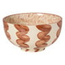 Decoratie schaal met print klein - bruin/beige - ø19x10.5 cm