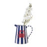 Decoratie vaas krab - blauw/rood - 24.5x25x18.5 cm