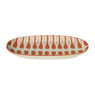Plateau ovaal met print - oranje/paars - 3x31.5x15.5 cm