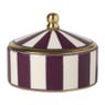 Opbergdoosje middel - paars/wit - ø7x4 cm