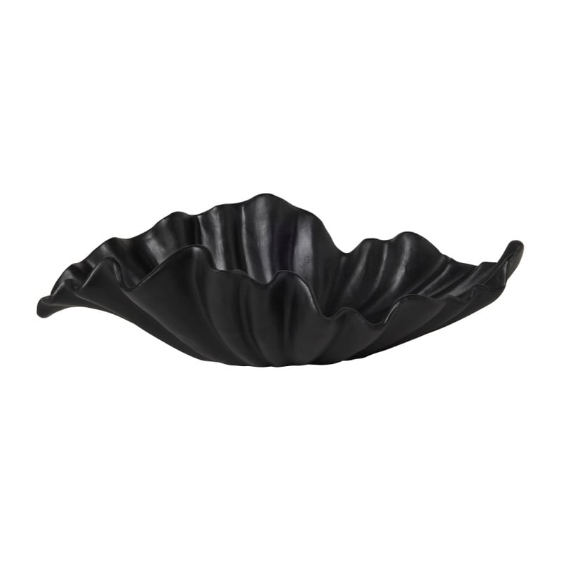 Decoratie schaal - zwart - 12x41x20.5 cm