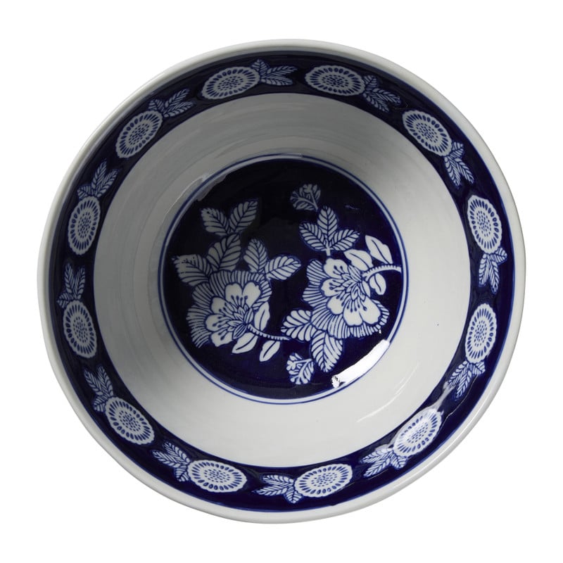 Annemie decoratie schaal - blauw - ø29x17 cm