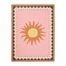 Poster met houten lijst zon - multikleur - 30x40 cm