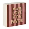 Tegel more love por favor - rood/roze - 10x10x3.5 cm