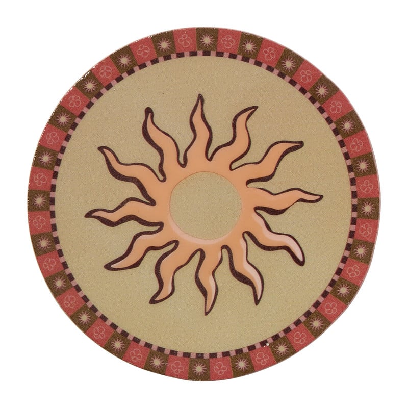 Opberg blikje zon - multikleur - ø10x6 cm  