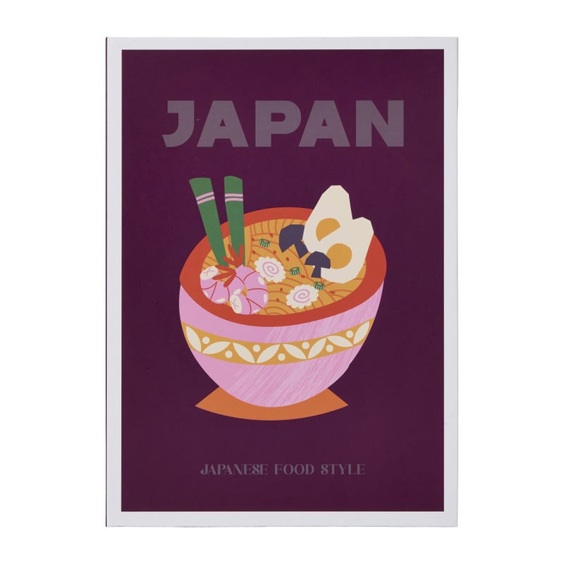 Opbergboek Japan - paars - 25x18x4 cm