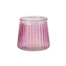 Waxinelichthouder roze - glas - ø8.3x7.3 cm