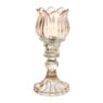 Waxinelichthouder tulp Nathalie - oker - ø7.8x14 cm