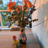 Waxinelichthouder tulp S - geel/groen - ø8x12 cm