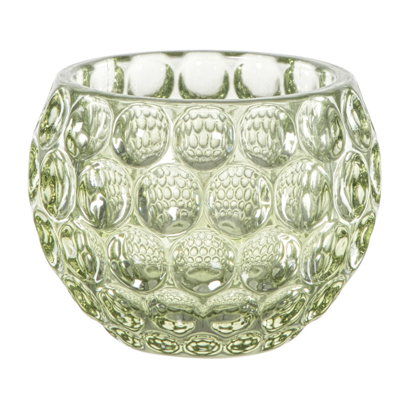 Waxinelichthouder groen - diverse varianten - ø7.5x6 cm