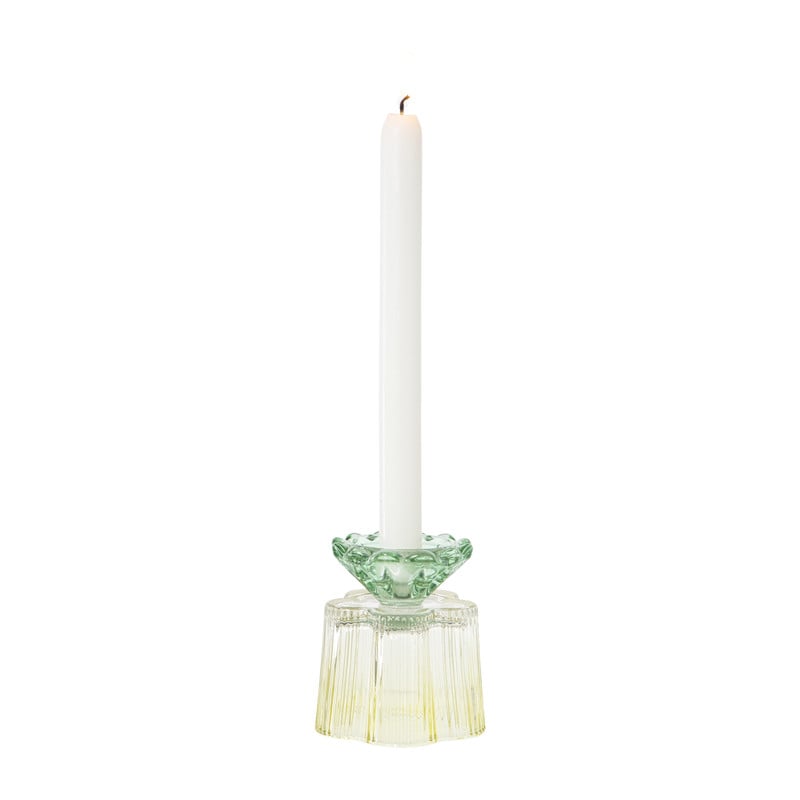 Waxinelichthouder bloem multikleur - diverse varianten - ø7.6x9.7 cm
