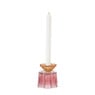 Waxinelichthouder bloem multikleur - diverse varianten - ø7.6x9.7 cm