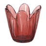 Waxinelichthouder bloem - rood - ø8.5x8 cm