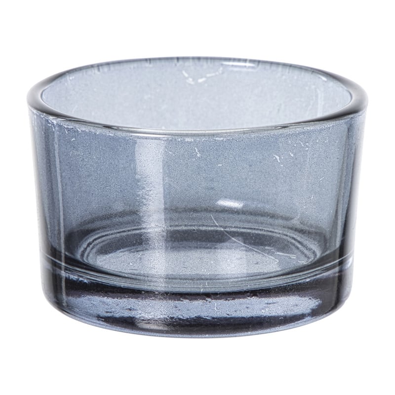Waxinelichthouder smoked - zwart - ø5x3.2 cm