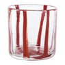 Waxinelichthouder streep - rood - ø10x10 cm