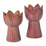 Waxinelichthouder tulp klein - roze - ø8x12 cm