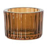 Waxinelichthouder ribbel - bruin - ø5.5x3.7 cm