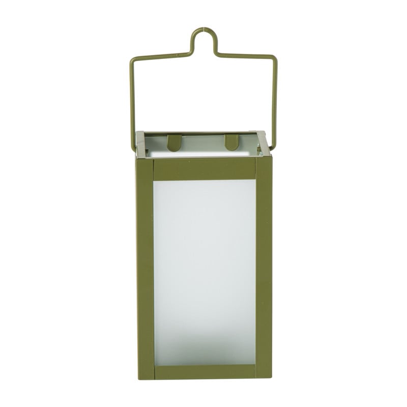 Mini windlichtje - groen/grijs - ø8x14 cm - diverse varianten