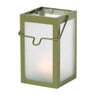 Mini windlichtje - groen/grijs - ø8x14 cm - diverse varianten