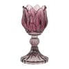 Waxinelichthouder tulp - donkerrood - ø7.8x14 cm